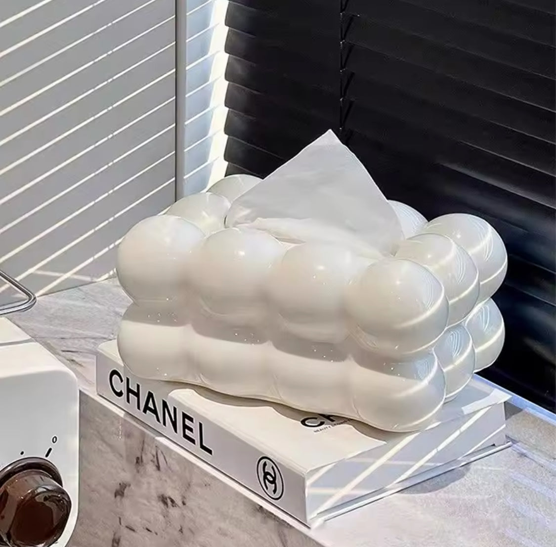 Bubble Shape Tissue Box Holder, Non Slip Ceramic Tissue Box Cover, Desktop Tissue Organizer Bubble Shape Tissue Box Holder, Non Slip Ceramic Tissue Box Cover, Desktop Tissue Organizer